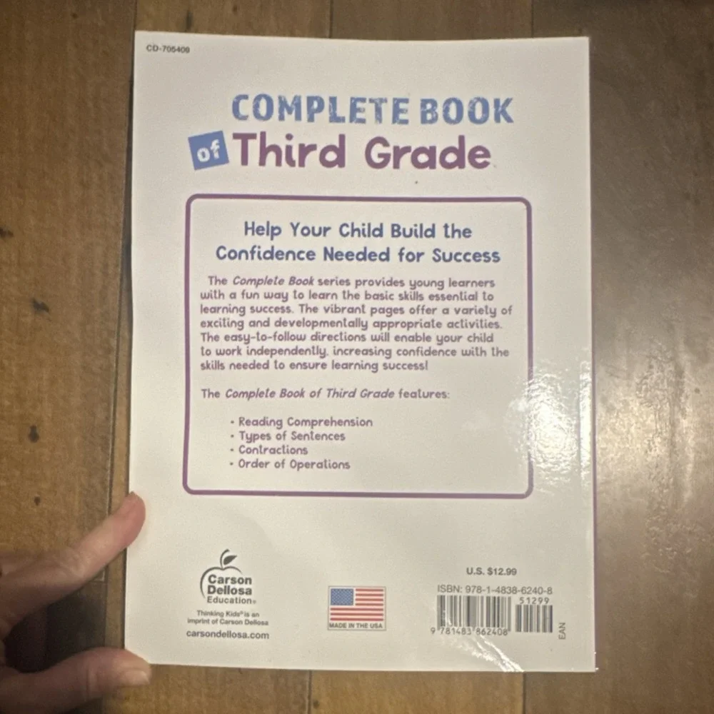 Carson Dellosa‎ Complete Book of Third Grade w/ Poster & Reward Stickers